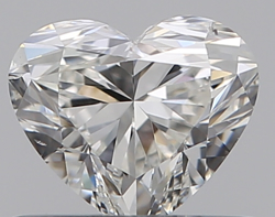 0.51 ct Heart Shape Natural Diamond : H / SI1